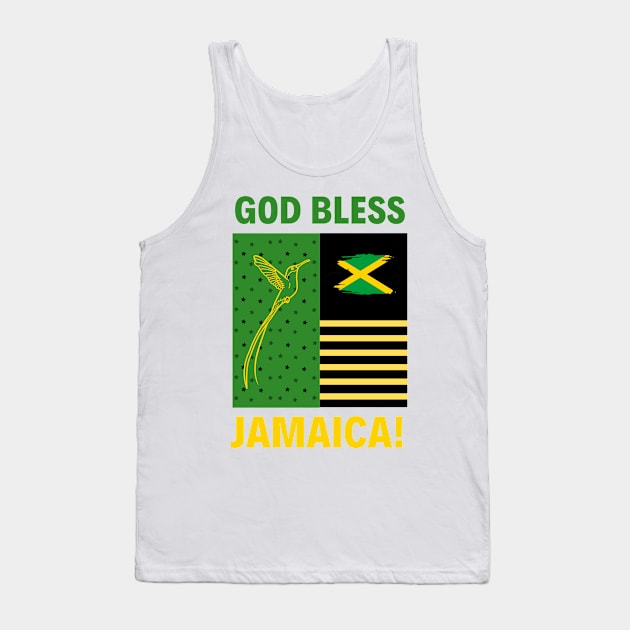 God Bless Jamaica Tank Top by PurePrintTeeShop